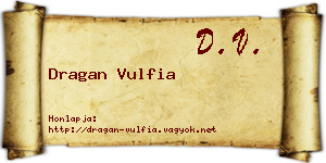 Dragan Vulfia névjegykártya